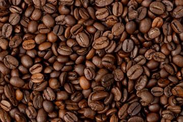 Сoffee background. Texture of coffee beans as a natural background.