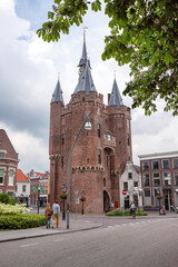 Obraz premium Zwolle, Netherlands: the medieval Sassen gatehouse, part of the former citywall