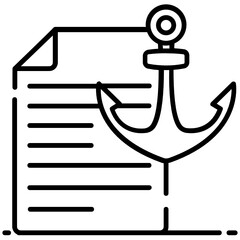 
Conceptual vector design of anchor text icon
