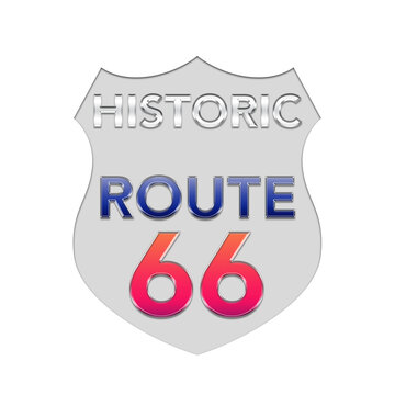 U.S. Route 66 highway shield sign