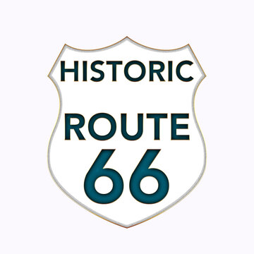 U.S. Route 66 highway shield sign graphic artwork