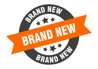 Fototapeta premium brand new sign. round ribbon sticker. isolated tag