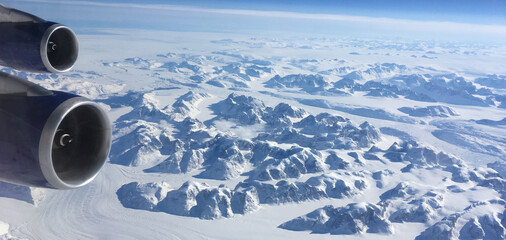 Jet engines over Greenland  © Tony 