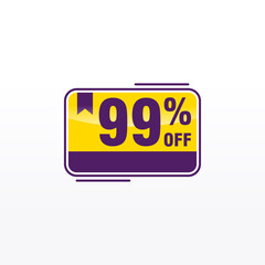 99 discount, Sales Vector badges for Labels, , Stickers, Banners, Tags, Web Stickers, New offer. Discount origami sign banner