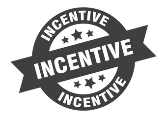 incentive sign. round ribbon sticker. isolated tag