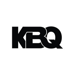 KBQ letter monogram logo design vector