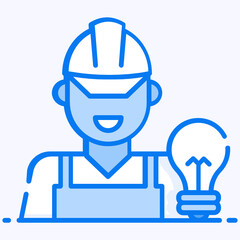 
Vector design of an electrician in modern style 
