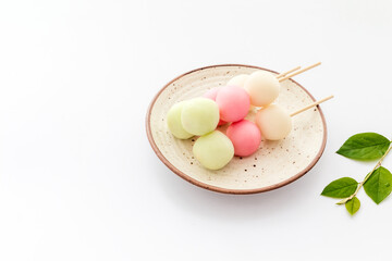 Japanese traditional sweets - dumpling rice cake, close up