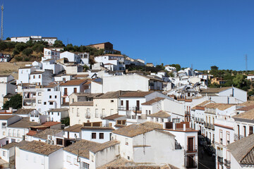 Naklejka premium Landscape of Setenil de las Bodegas, a town in Cádiz that belongs to the route of the white villages