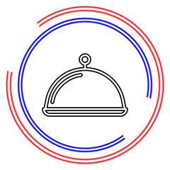 Food platter serving sign icon