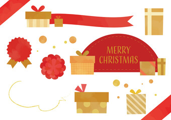 プレゼントイラストと見出しセット