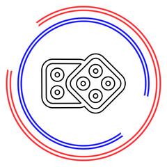Dices icon. Casino game icon