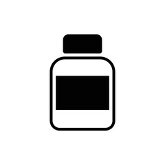 Medicine bottle icon. Medicine Drug bottle. Web design icon. Pharmacy drug icon. Health care icon. Empty Pharmaceutical bottle Vector EPS