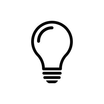 Bulb light vector icon. Lighting Electric lamp. Electricity, shine. Light Bulb icon vector, isolated on background. Bulb light icon - Idea sign, solution. Bulb light symbol Energy.