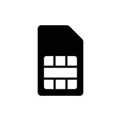 Fototapeta premium Sim card vector icon. Sim card icon symbol. Sim card - mobile slot icon. Mobile Cellular Phone Sim Card Chip Isolated
