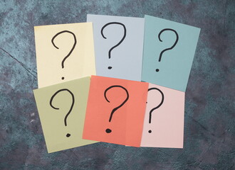 Question mark. Colorful Paper sticker