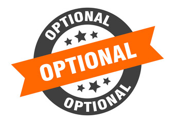 Fototapeta premium optional sign. round ribbon sticker. isolated tag