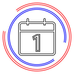vector calendar day icon, day symbol, event icon