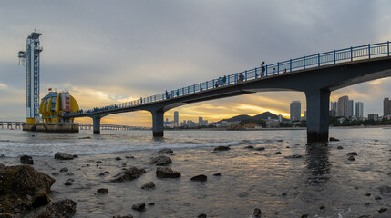 The scenery of Dalian Xinghai Bay in late Summer