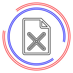 Remove document icon - vector