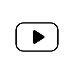 Play vector icon. Symbol button Play video. Media play icon. Audio play button. Web design icon. EPS