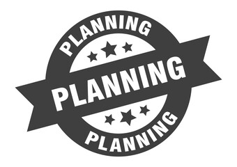 Fototapeta premium planning sign. round ribbon sticker. isolated tag