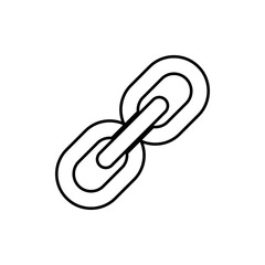 Chain, link icon vector. Link icon. Hyperlink chain symbol. Chain vector symbol. External Link icon isolated. Link Icon Flat Design.