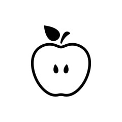 Apple vector icon. Apple fruit illustration icon.Web design vector logo. Apple isolated