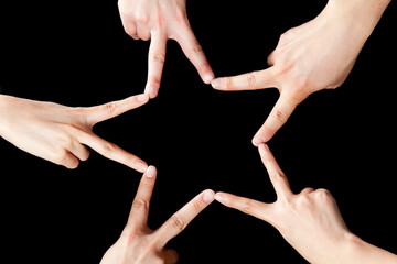 星マークの手