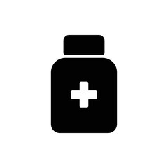 Medicine bottle icon. Medicine Drug bottle. Web design icon. Pharmacy drug icon. Health care icon. Pharmaceutical bottle Vector EPS