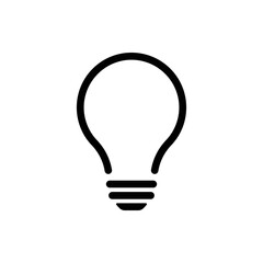 Bulb light vector icon. Lighting Electric lamp. Electricity, shine. Light Bulb icon vector, isolated on background. Bulb light icon - Idea sign, solution. Bulb light symbol Energy.