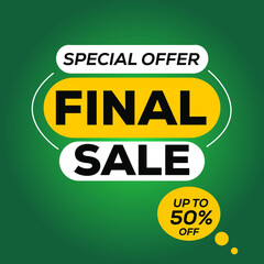 Special offer sale promotion banner template  Vector