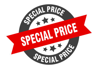 special price sign. round ribbon sticker. isolated tag