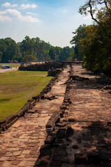 Fototapeta na wymiar Blick über die Elefantenterasse in Angkor Thom