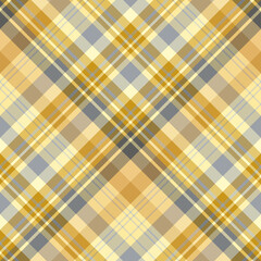 Seamless pattern in positive gray and yellow colors for plaid, fabric, textile, clothes, tablecloth and other things. Vector image. 2