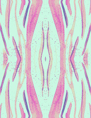 Seamless Zebra Background. Blue African Print. 