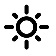 sun icon in different style vector illustration. two colored and black clouds vector icons designed in filled, outline, line and stroke style can be used for web, mobile, ui