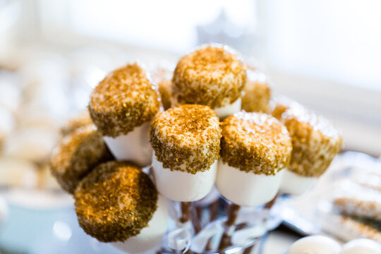 unique elegant desserts arranged for party or event