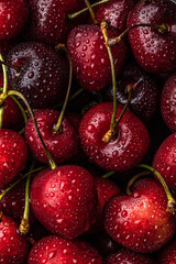 Fresh cherries background. Cherry background