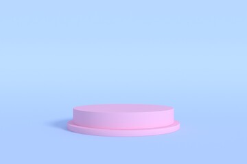Minimal abstract background. Empty podium, pastel color, modern stage, showcase.minimalist mockup for podium display or showcase, 3d rendering.
