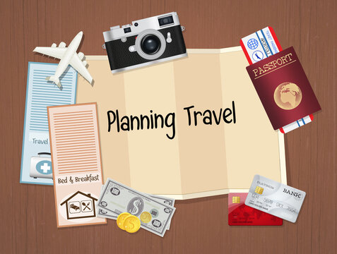 illustration of planning travel