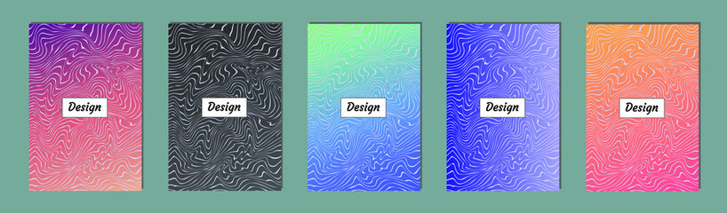 Minimal covers design. Colorful linear patterns. Vibrant background for screen, poster, banner, wallpaper, social media post