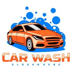 car wash logo design concept vector