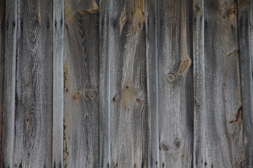 Texture old wooden wall. Washed and faded old wood.