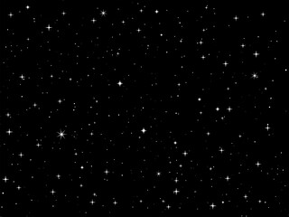 Naklejka na ściany i meble Stars texture. Numerous white stars on black background digital illustration.