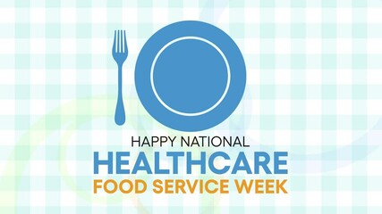 Video animation on the theme of Healthcare food service workers week observed each year during October. 4k motion graphics.