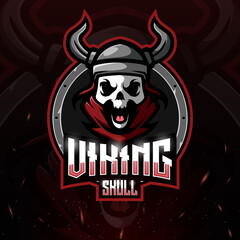 Fototapeta premium Viking skull mascot sport logo design