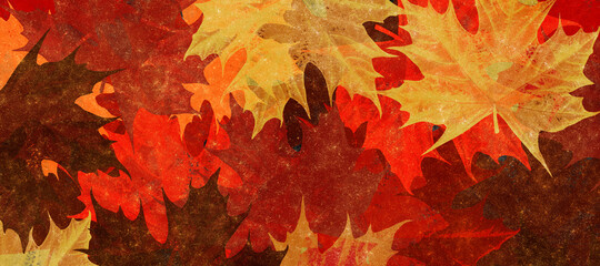 colorful watercolor fall leaves	