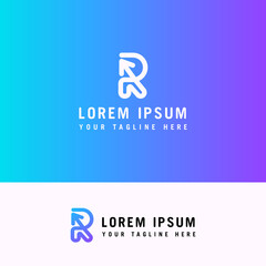 letter r with arrow logo design