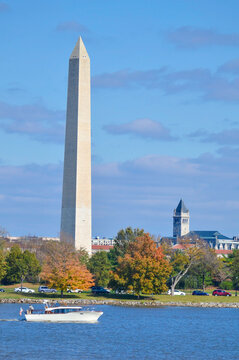 Washington Monument And Old Post Office Building In Autumn Foliage - Washington D.C. United States Of America